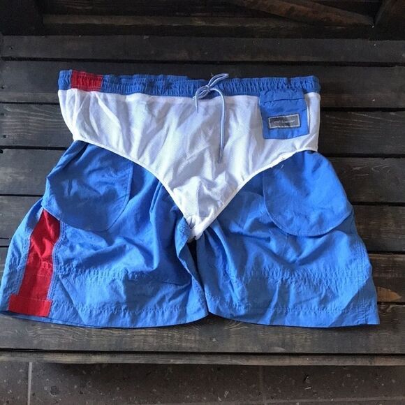 Croft & Barrow blue Red white  Men swim trunks XL - Picture 8 of 9
